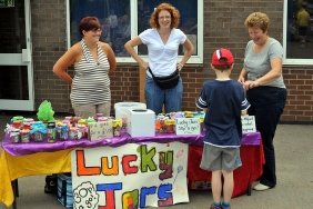 The Play School 'Lucky Jars' stall.